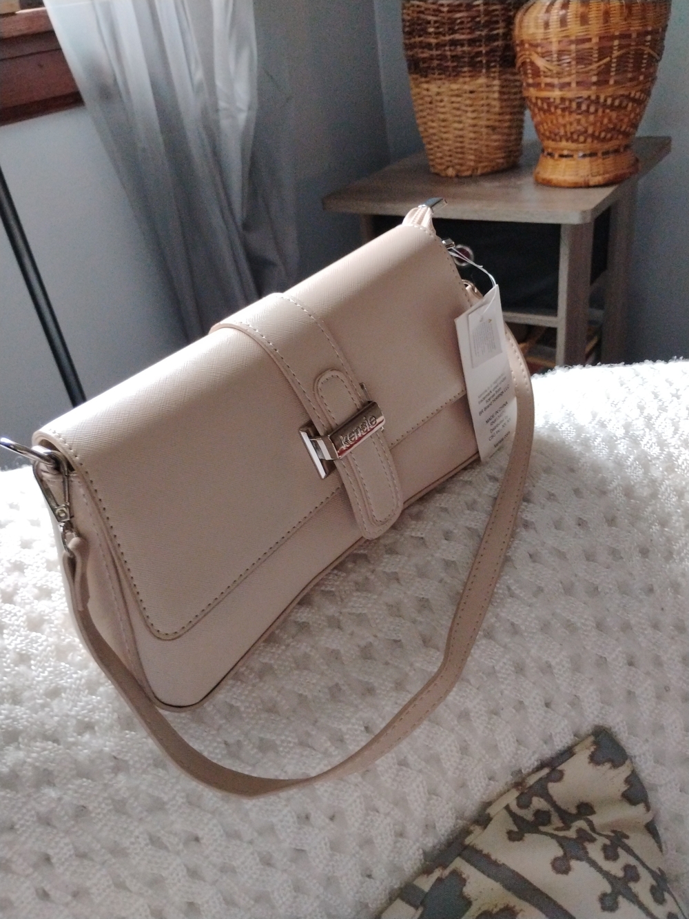 Vaneli Beige Shoulder Bag - Elegant Women's Crossbody